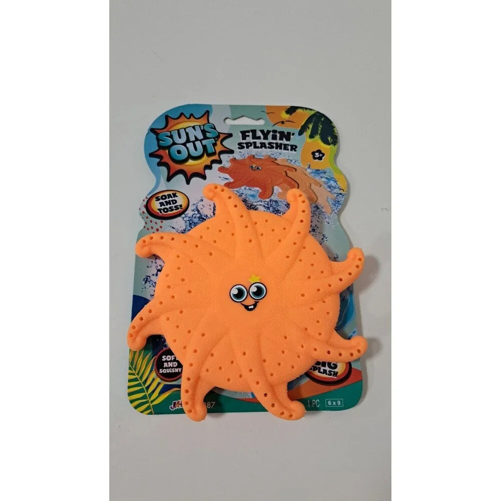 Sun's Out Flyin' Splasher Pool Toy - Orange  New In Original Packaging